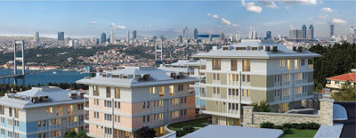 4+1 Roof Duplex with Bosphorus View from a Luxury Project in Beylerbeyi